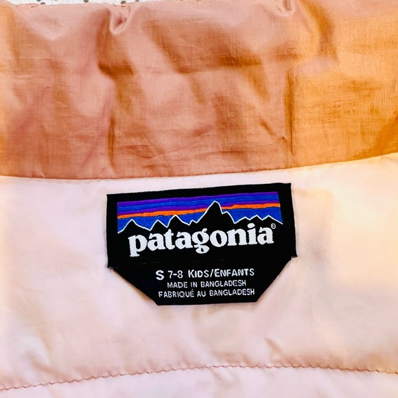 Girl size S (7-8) Patagonia Peach Quilted Jacket - Picture 4 of 7